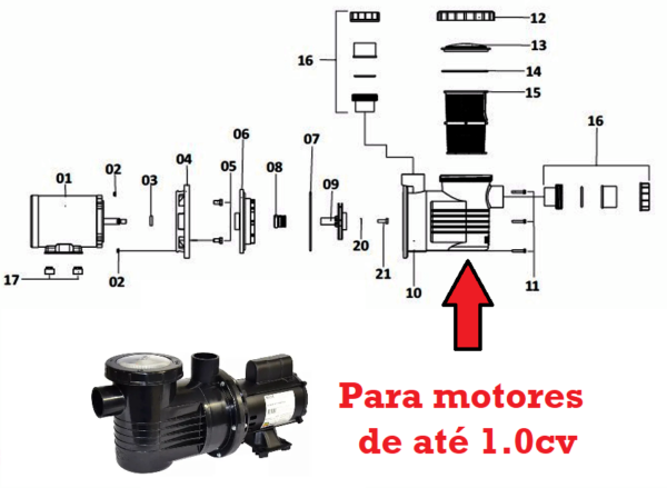 PRE FILTRO C/CORPO MOTOR 1,5 A 2,0CV (842) - DANCOR - Imagem 5