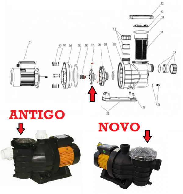 ROTOR 1.0CV FIT (1421) - JACUZZI - Imagem 4