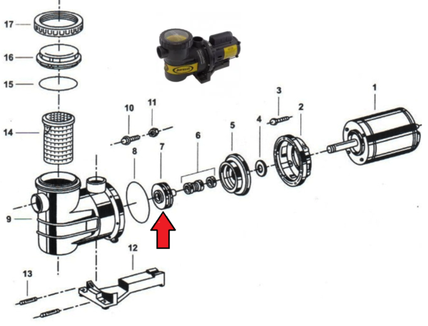 ROTOR 3/4CV "A" (1136) - JACUZZI - Imagem 4