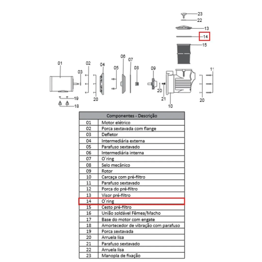 ORING PRE FILTRO 1.5 A 3.0CV (1796) - DANCOR - Imagem 2